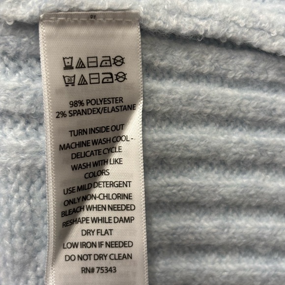 NWT cupcakes & cashmere Light Blue Cowl Neck Sweater - XL - Picture 7 of 7